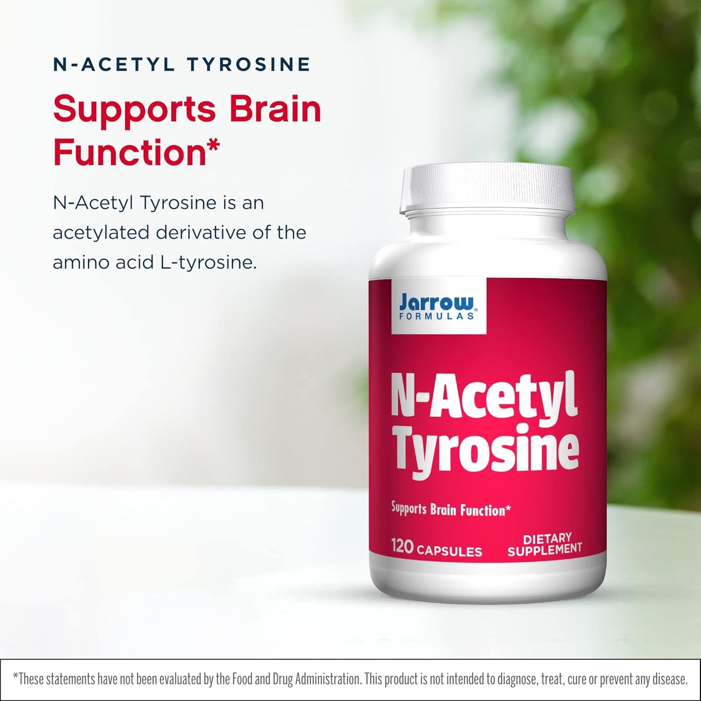 Pack of 2 Jarrow Formulas N-Acetyl Tyrosine Capsules - 240 Servings, Supports Brain Function with Vitamin B6 for Amino Acid Metabolism