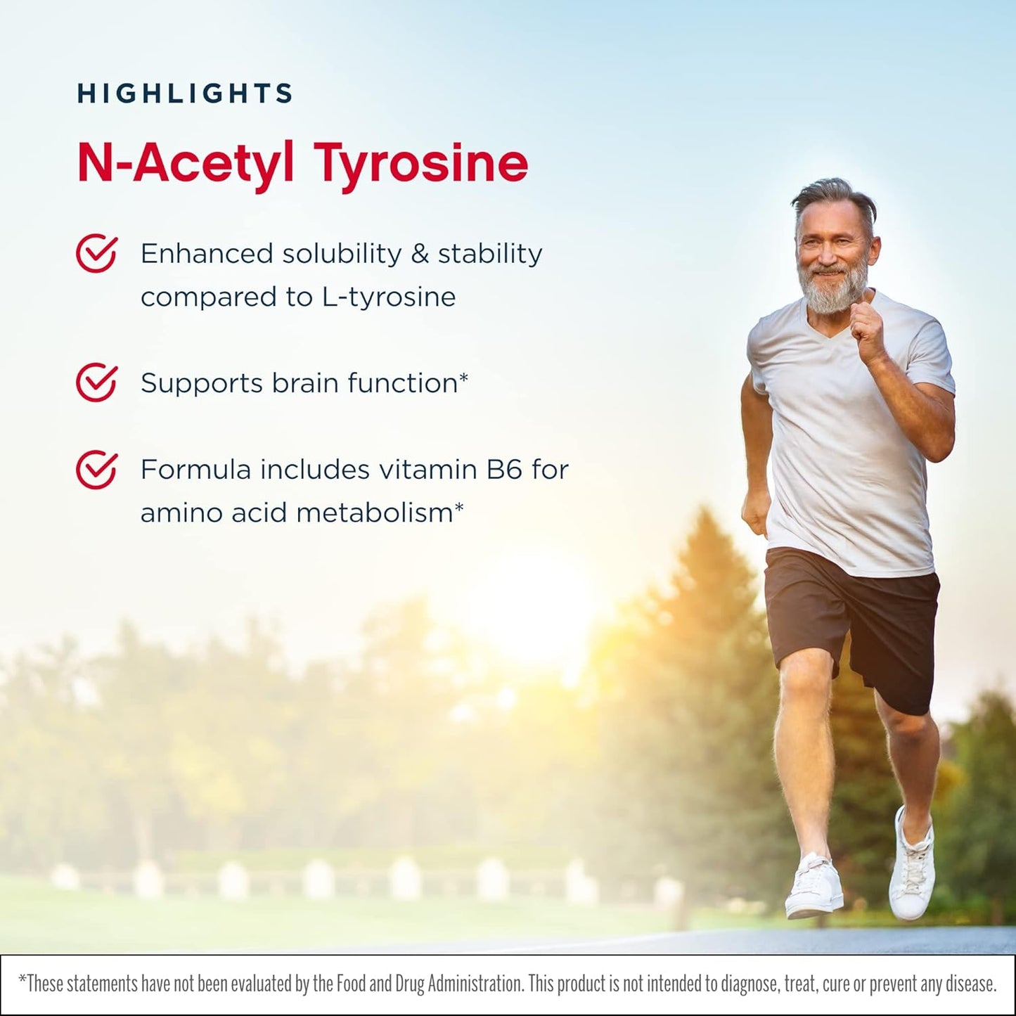 Pack of 2 Jarrow Formulas N-Acetyl Tyrosine Capsules - 240 Servings, Supports Brain Function with Vitamin B6 for Amino Acid Metabolism