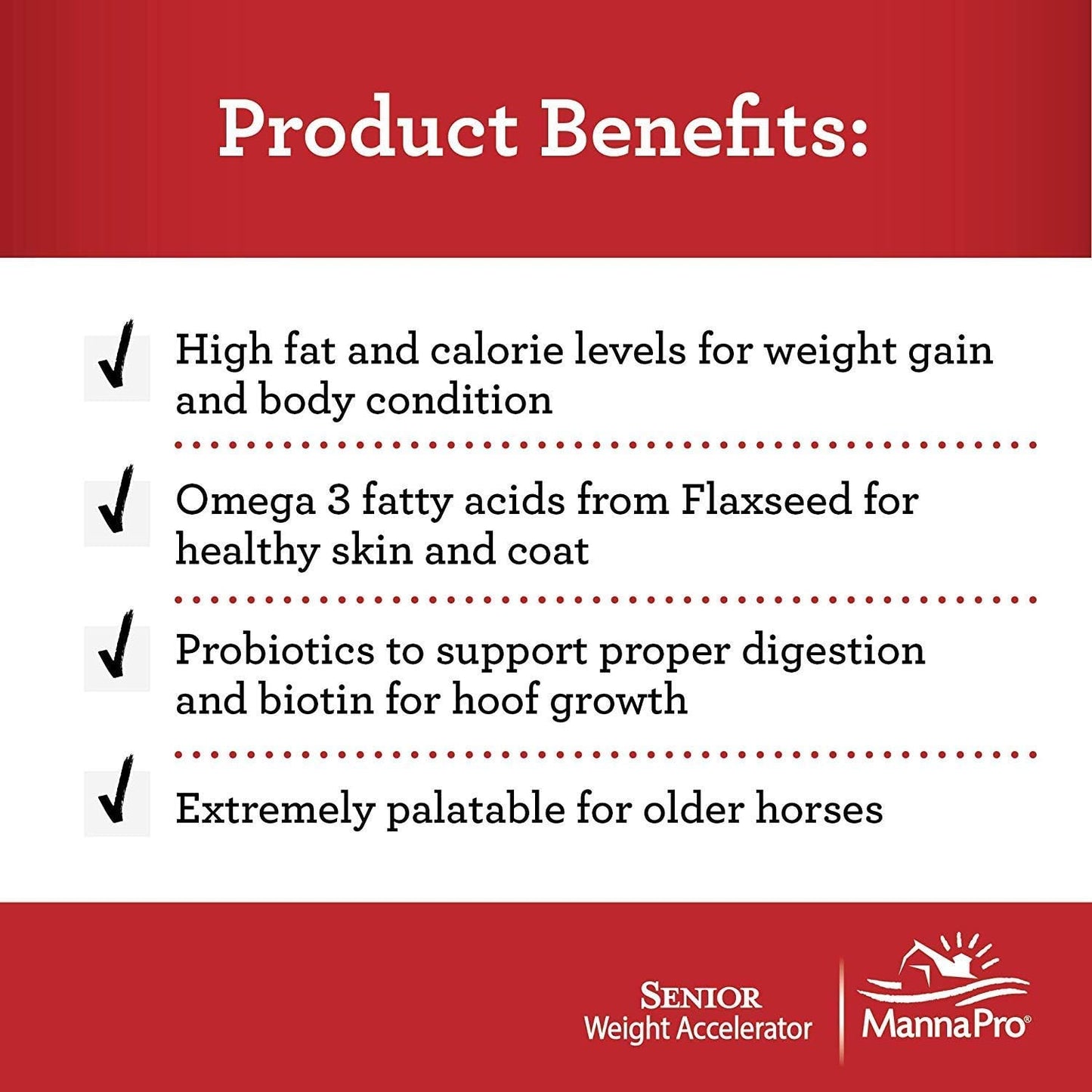 Pack of 2 Manna Pro Senior Weight Accelerator for Horses, 16 Pounds Total