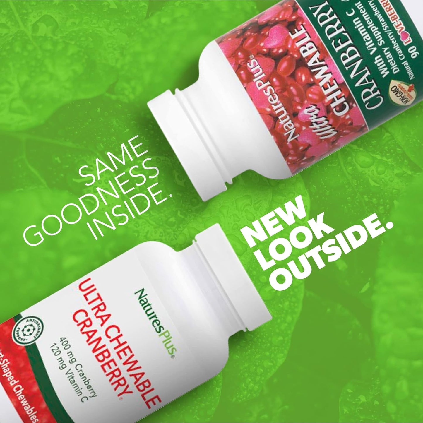 Pack of 2 Natures Plus Ultra Chewable Cranberry Love Berries Tablets - 90 Servings, Urinary Tract Health Support, Non-GMO & Gluten Free