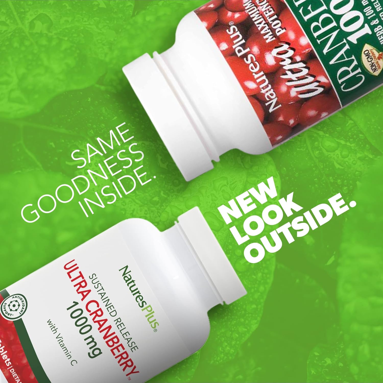 Pack of 2 Natures Plus Ultra Cranberry 1000-180 Sustained Release Tablets - Promotes Urinary Tract Health - Non-GMO, Vegetarian, Gluten Free - 180 Servings