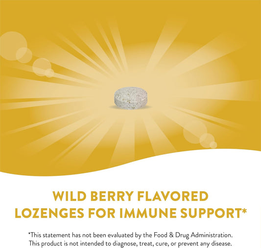 Pack of 2 Nature's Way Zinc Lozenges with Vitamin C, Echinacea, and Wild Berry Flavor for Immune Support, 60 Lozenges