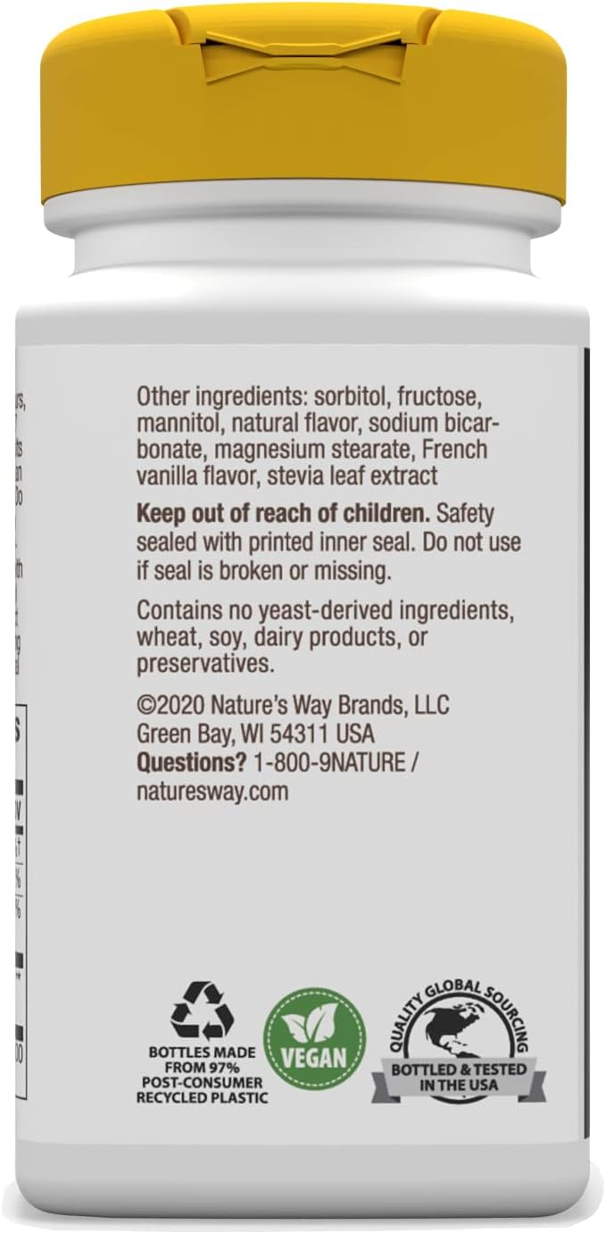 Pack of 2 Nature's Way Zinc Lozenges with Vitamin C, Echinacea, and Wild Berry Flavor for Immune Support, 60 Lozenges