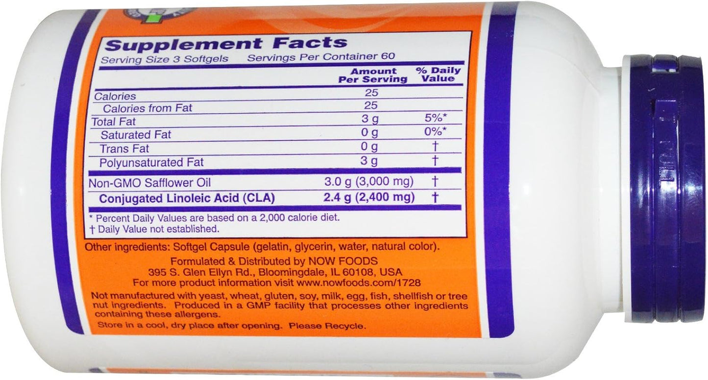 Pack of 2 NOW Foods CLA 800mg Softgels - Total 180 Softgels