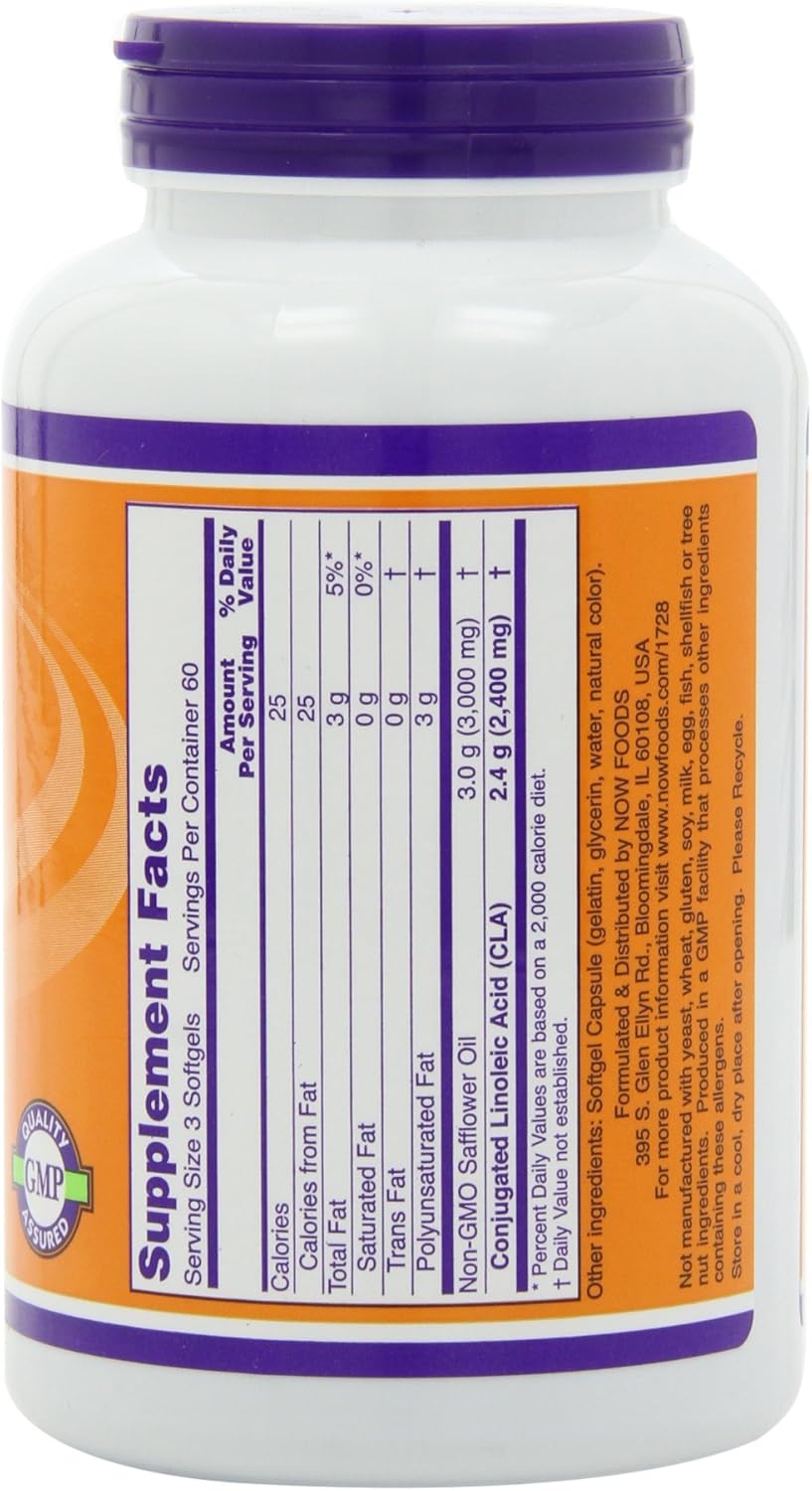 Pack of 2 NOW Foods CLA 800mg Softgels - Total 180 Softgels