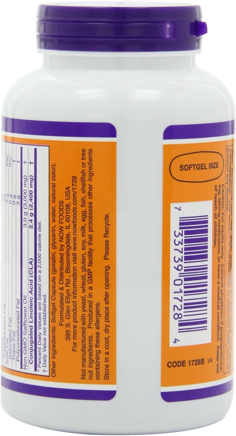 Pack of 2 NOW Foods CLA 800mg Softgels - Total 180 Softgels