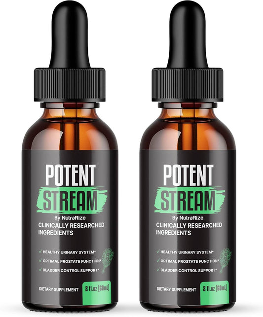 Pack of 2 NutraRize Prostate Support Drops - Advanced Prostate Health Supplement for Men, Natural Formula, Maximum Strength, 60 Servings