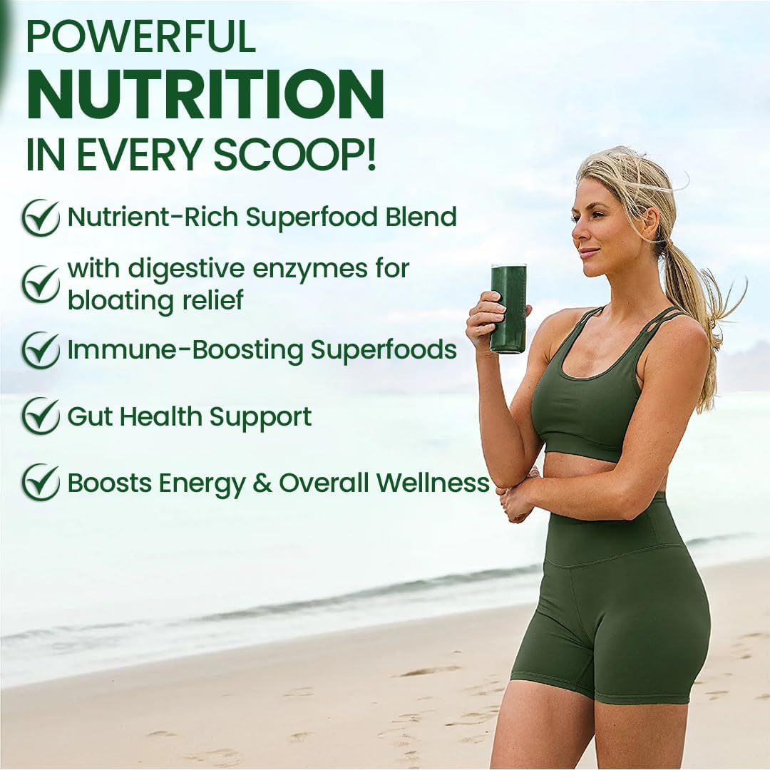 Pack of 2 Peacock Max Superfood Reds & Greens Powder - 11.64 oz Each - Prebiotics, Probiotics, Ashwagandha, Immunity Boost - Vegan, Antioxidant-rich Super Greens Powder