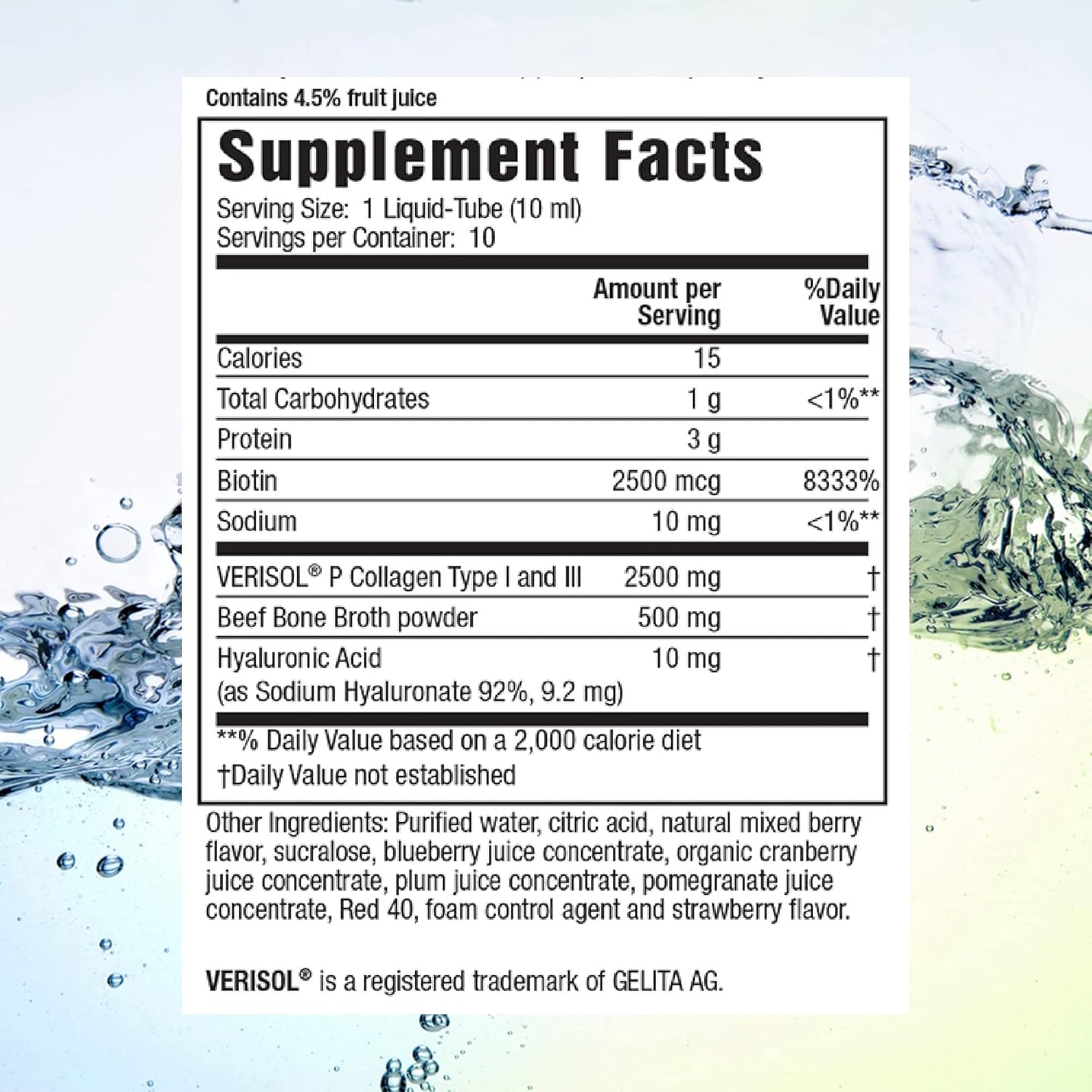 Pack of 3 Applied Nutrition Liquid Collagen with Hyaluronic Acid for Skin Health