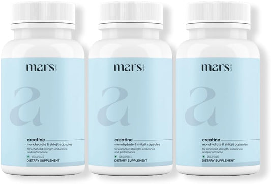 Pack of 3 GHC Micronized Creatine Monohydrate Caps with Shilajit & Surgemax (120N) - 100% Pure & Natural - Enhance Overall Well-Being
