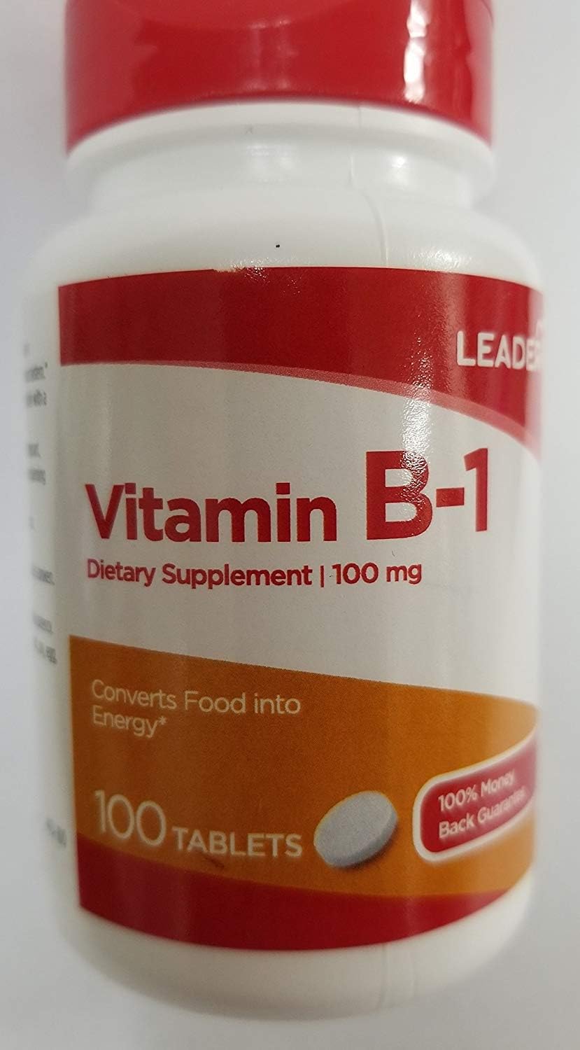 Pack of 3 Leader Vitamin B-1 100mg Tablets - Total of 300 Tablets