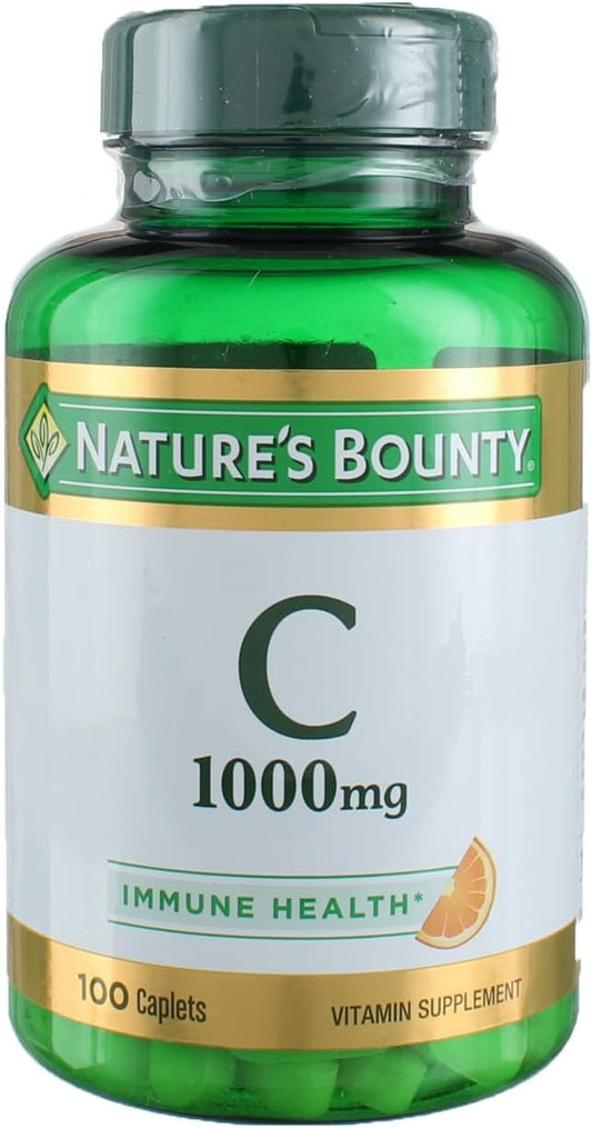 Pack of 300 Nature's Bounty Vitamin C Caplets, 1000mg - Immune Support Supplement