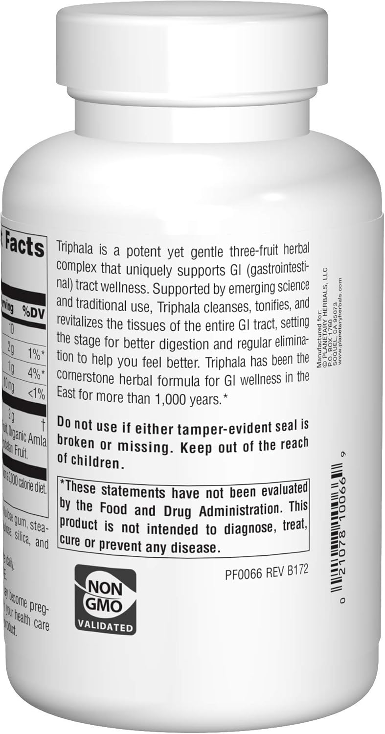 Pack of 360 Source Naturals Planetary Herbals Triphala 1000mg Tablets