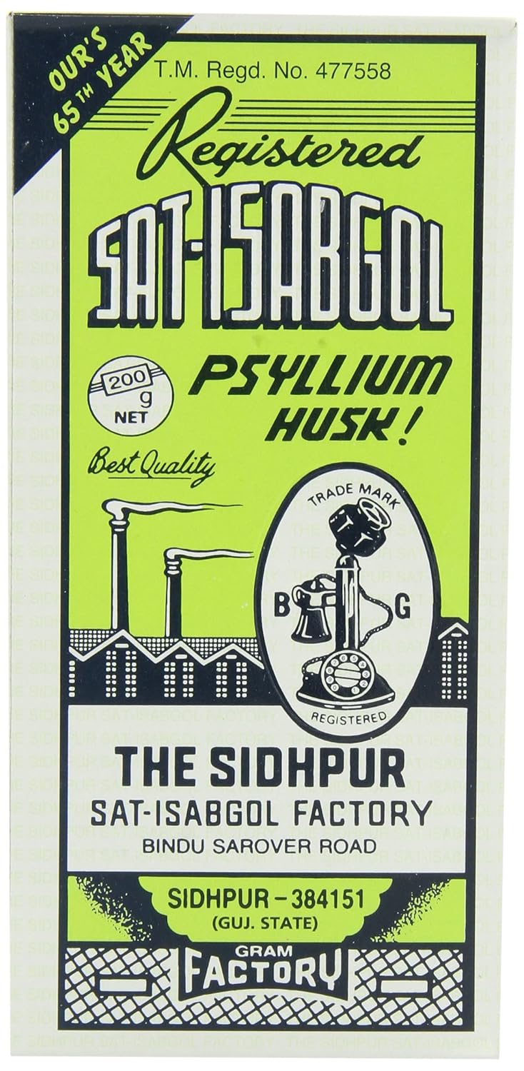 Pack of 5, 200g Boxes of Telephone Sat-Isabgol (Psyllium Husk) Syrups - 7 oz