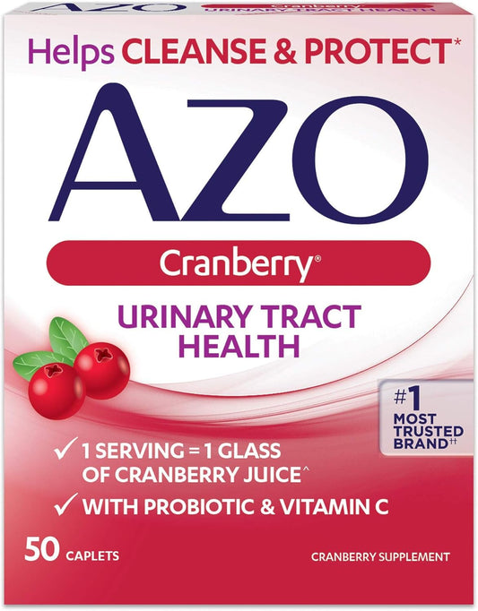 Pack of 6 AZO Cranberry Urinary Tract Health Dietary Supplement Caplets - 50 Ct.