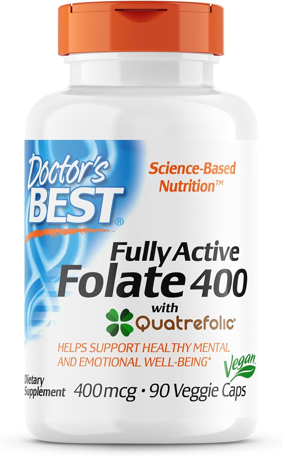Pack of 6 Doctors Best Folate 400 90vc - Value Bundle