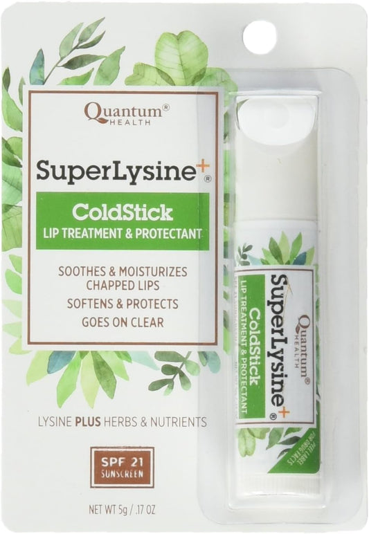 Pack of 6 Quantum Research Super Lysine Coldstick Lip Balms, 0.17 Ounce