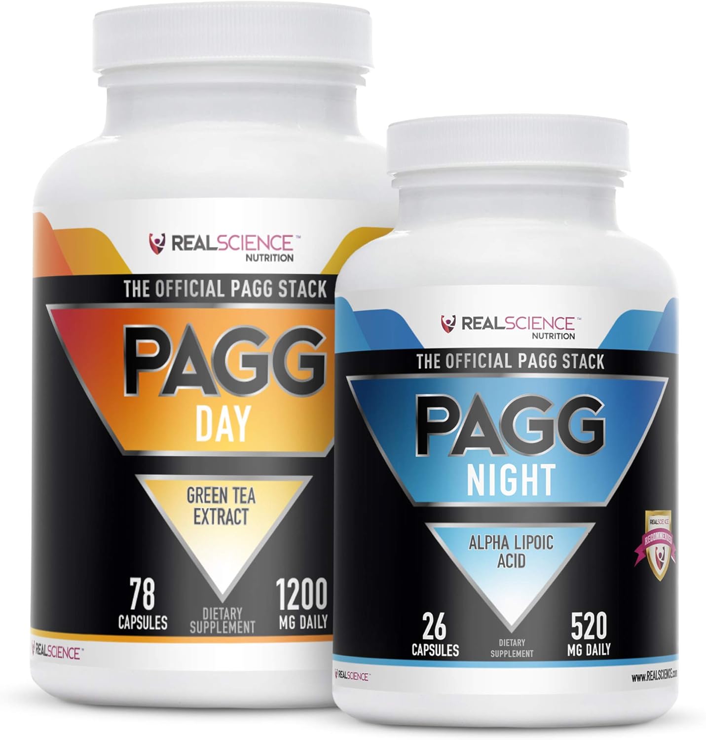 Pagg Stack: Official 4 Hour Body Fat Burning & Muscle Building Support, Green Tea Extract Day & Alpha Lipoic Acid Night Supplements