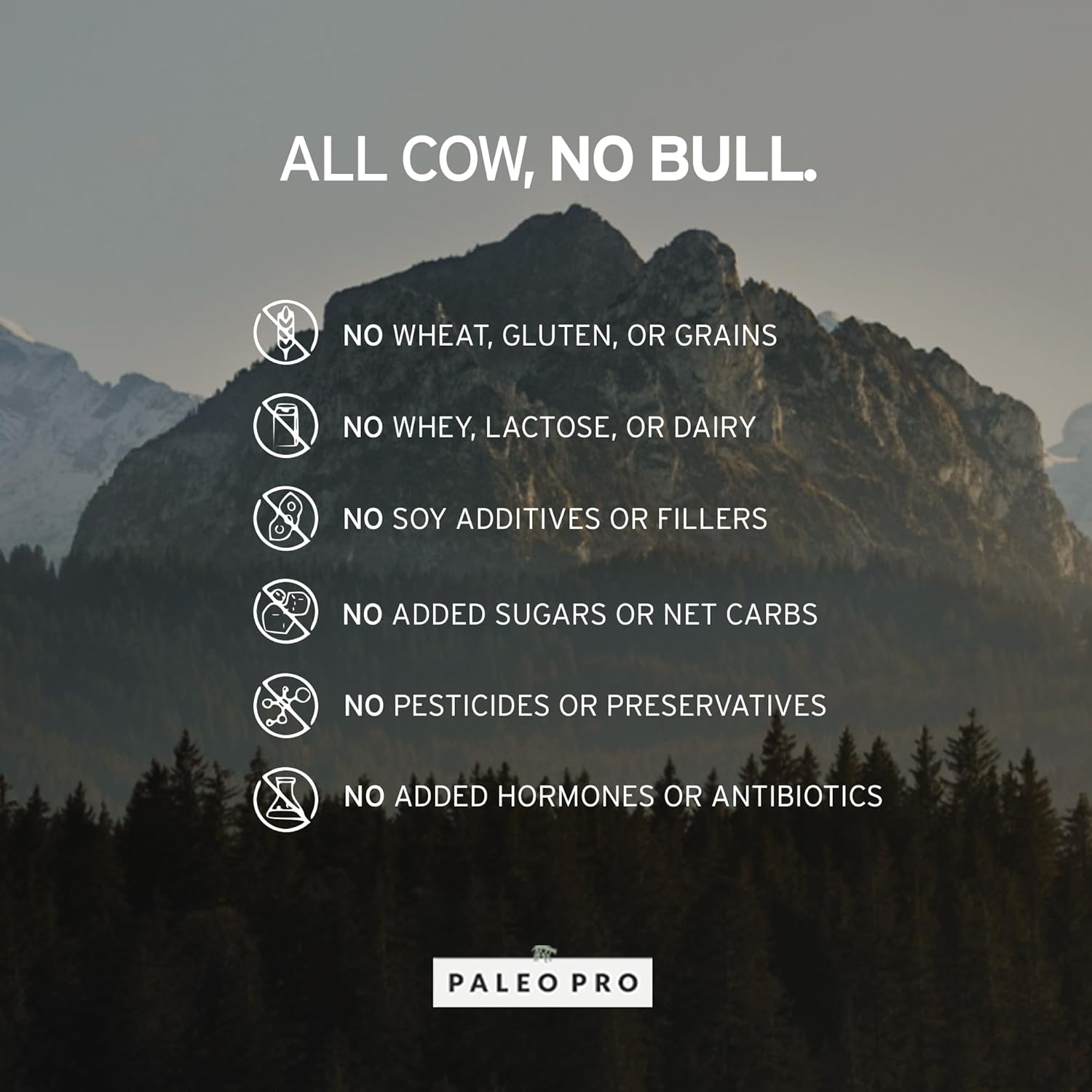 PaleoPro Grass-Fed Protein Powder - Gluten & Dairy Free, Paleo & Keto Friendly with No Sugar, Soy, Grains, or Net Carbs - Ancient Cacao Flavor - 15 Servings - 16 oz