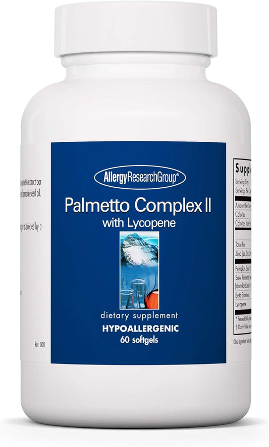 Palmetto Complex II Supplement for Prostate Support - Saw Palmetto, Lycopene, Pumpkin Seed Oil, Zinc - 60 Count Bottle