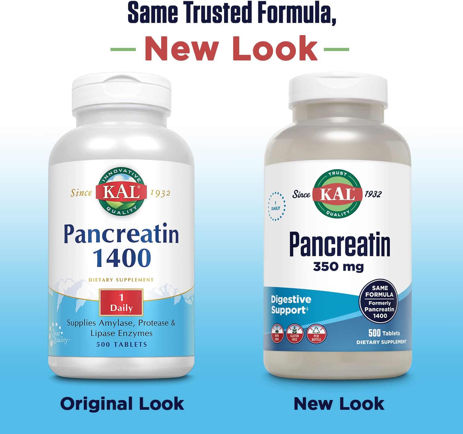 Pancreatin 350mg Digestive Enzymes for Men and Women - Gluten Free, Non-GMO, Rapid Disintegration - 500 Tablets, Digestive Health Support with 60-Day Guarantee
