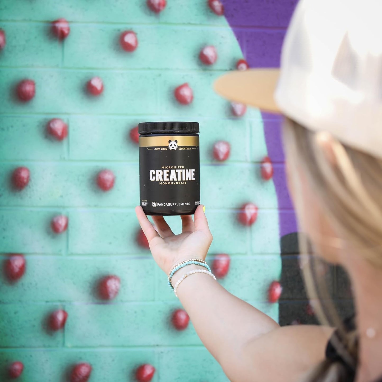 Panda Supps Micronized Creatine 5000mg for Pre & Post Workout Recovery - 100 Servings, Unflavored - Boost Muscle Mass & Athletic Performance