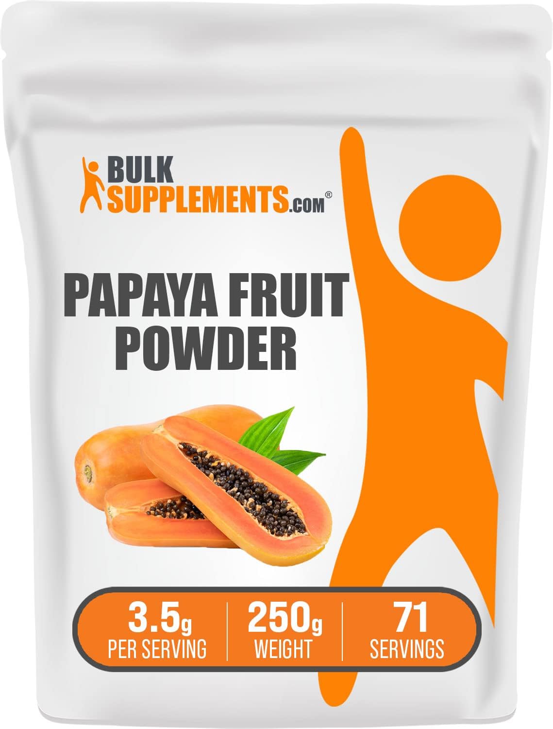 Papaya Fruit Powder Supplement - Digestive Support, Gluten Free, 250g (8.8 oz) - Carica Papaya Powder