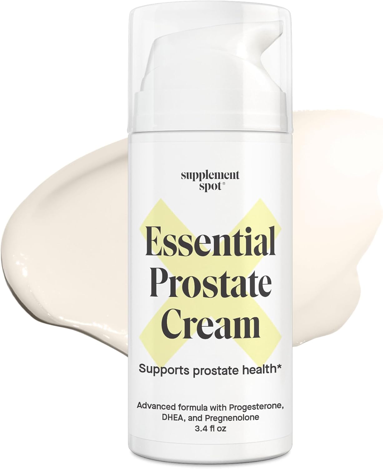 Paraben-Free Prostate Health Cream with DHEA and Progesterone for Men - Natural Support for Prostate Health - 3.4 Oz