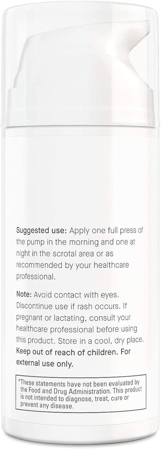 Paraben-Free Prostate Health Cream with DHEA and Progesterone for Men - Natural Support for Prostate Health - 3.4 Oz