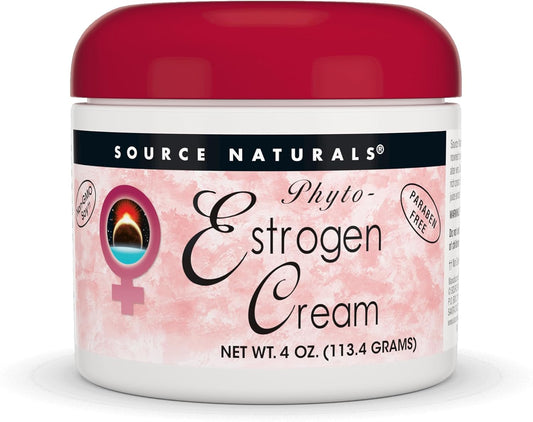 Paraben-Free Source Naturals Phyto-Estrogen Cream - 4 oz Cream for Hormonal Balance