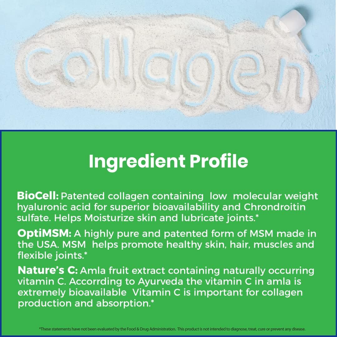 Paradise Herbs Collagen Extreme Capsules with Biocell & Hyaluronic Acid for Hair, Skin, Joints - 60 Count