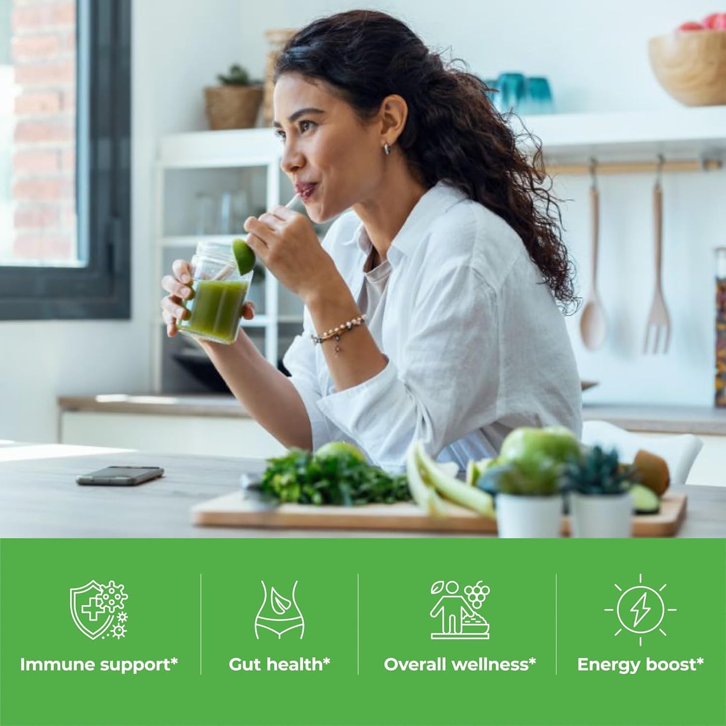 Paradise Herbs ORAC Energy Superfood Capsules with 42+ Organic Ingredients, Probiotics & Enzymes - 120 Count