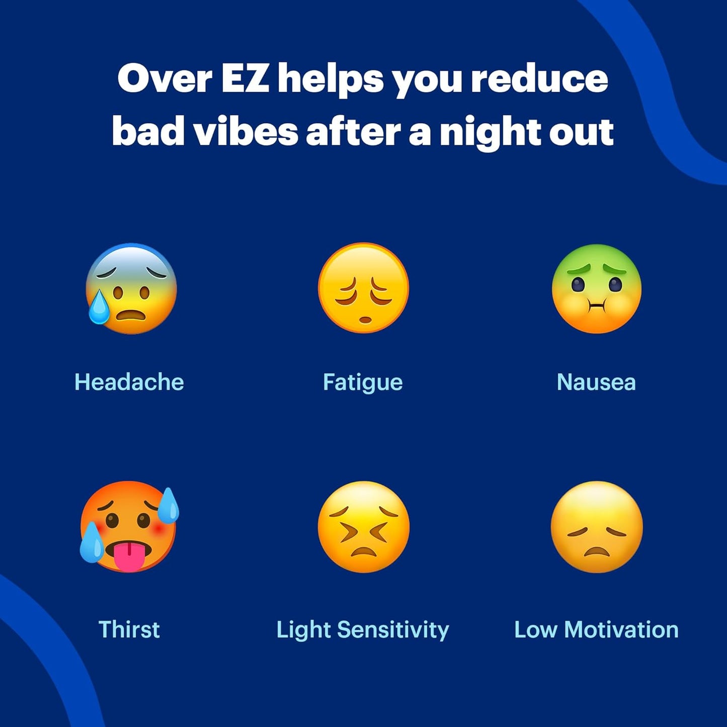 Party Recovery & Prevention Pills: OVER EZ Pre-Drink Supplement with Milk Thistle, Amino Acids, Vitamin Bs (12 Capsules) for Better Mornings
