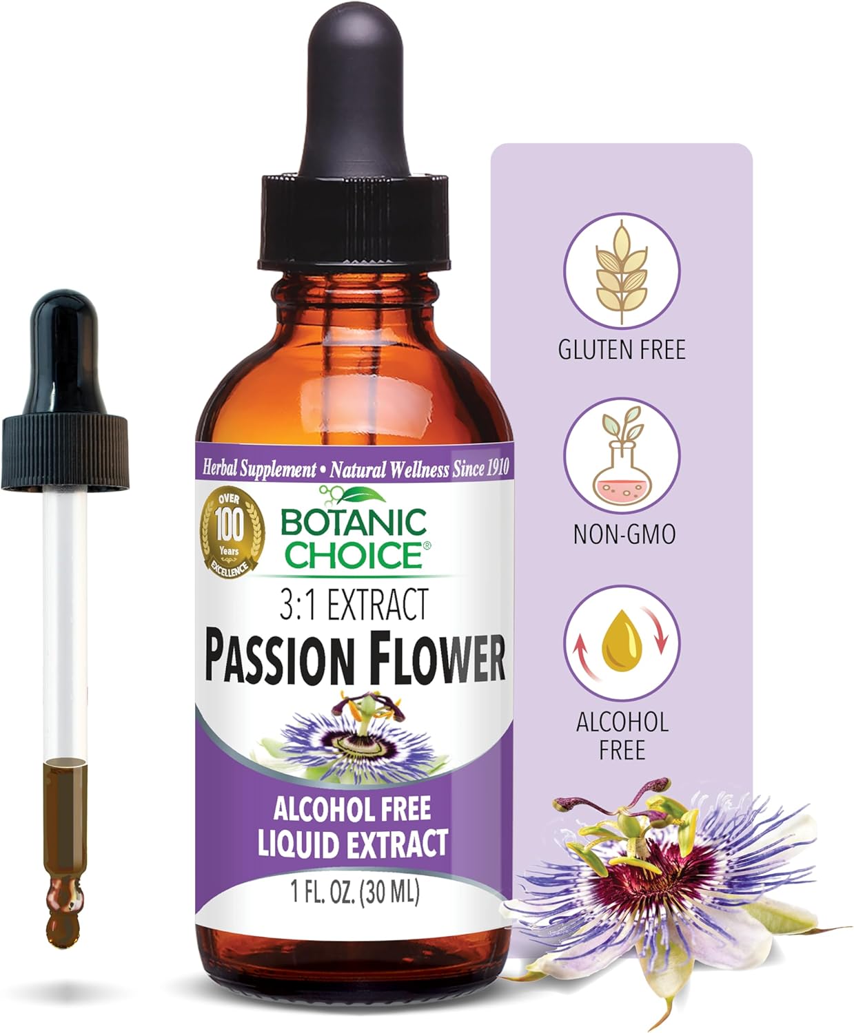 Passion Flower, Rosemary Leaf, & Gymnema Sylvestre Extracts Bundle for Daily Wellness - Sleep, Immune Support, Focus - 1 fl. Oz. Each