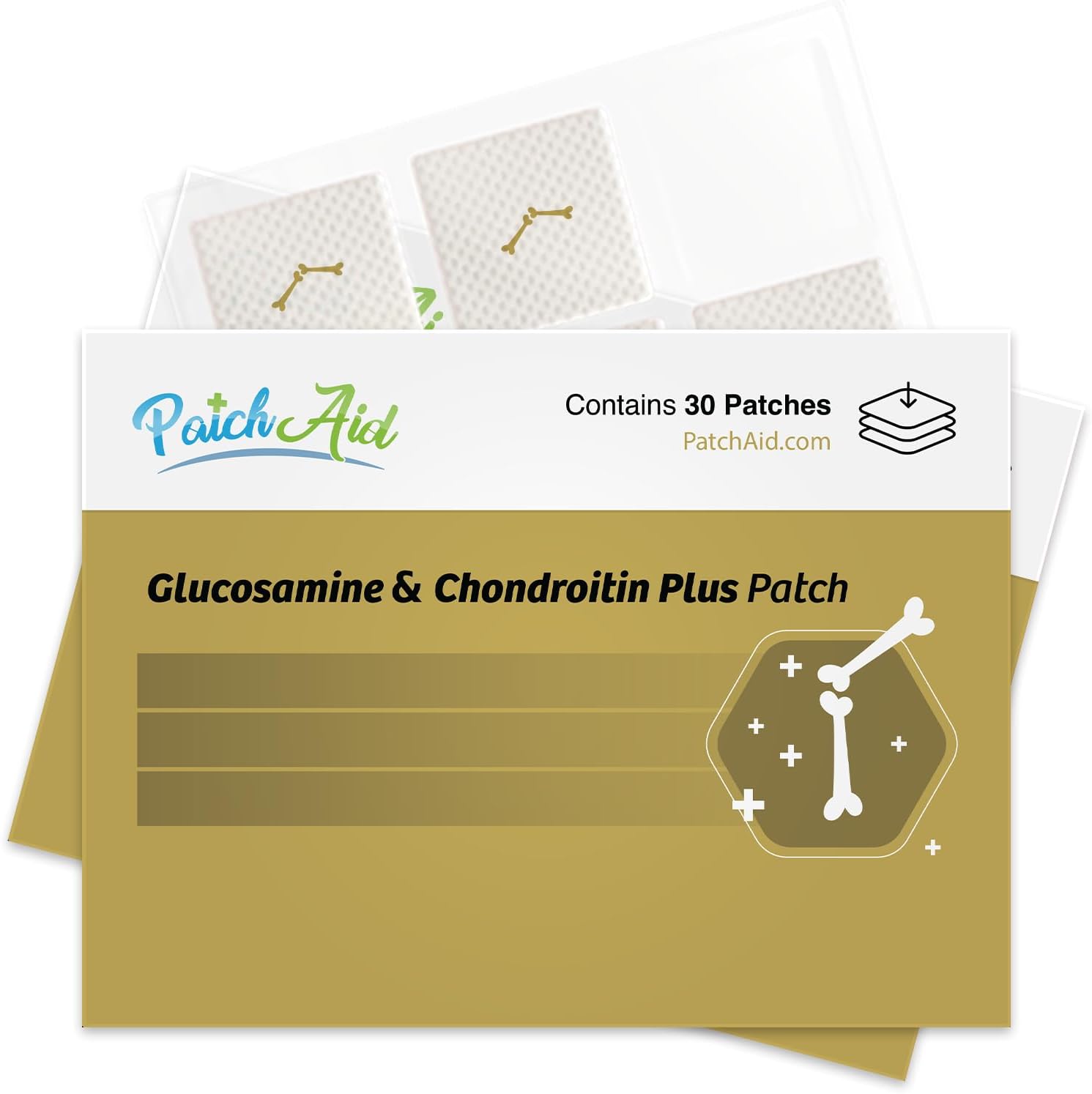 PatchAid Glucosamine and Chondroitin Topical Patch 30-Day Supply for Joint Support