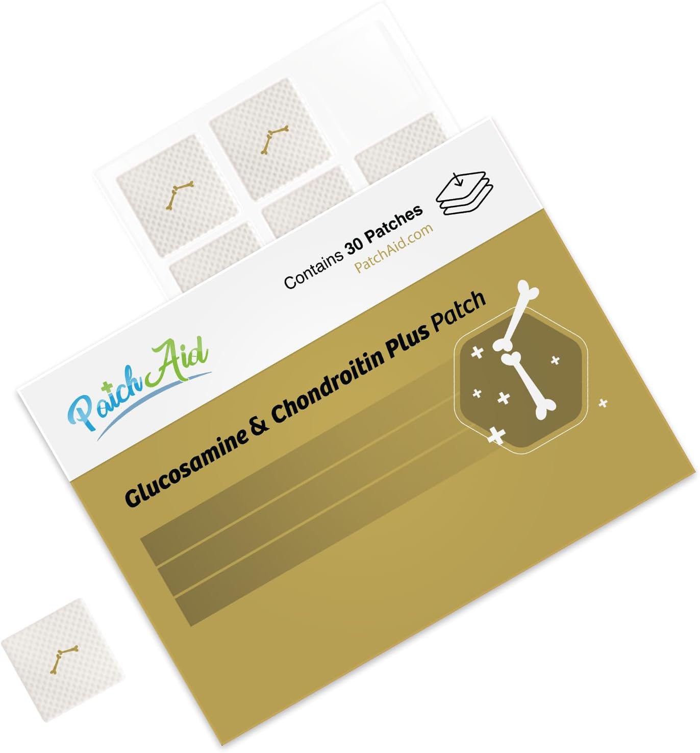 PatchAid Glucosamine and Chondroitin Topical Patch 30-Day Supply for Joint Support