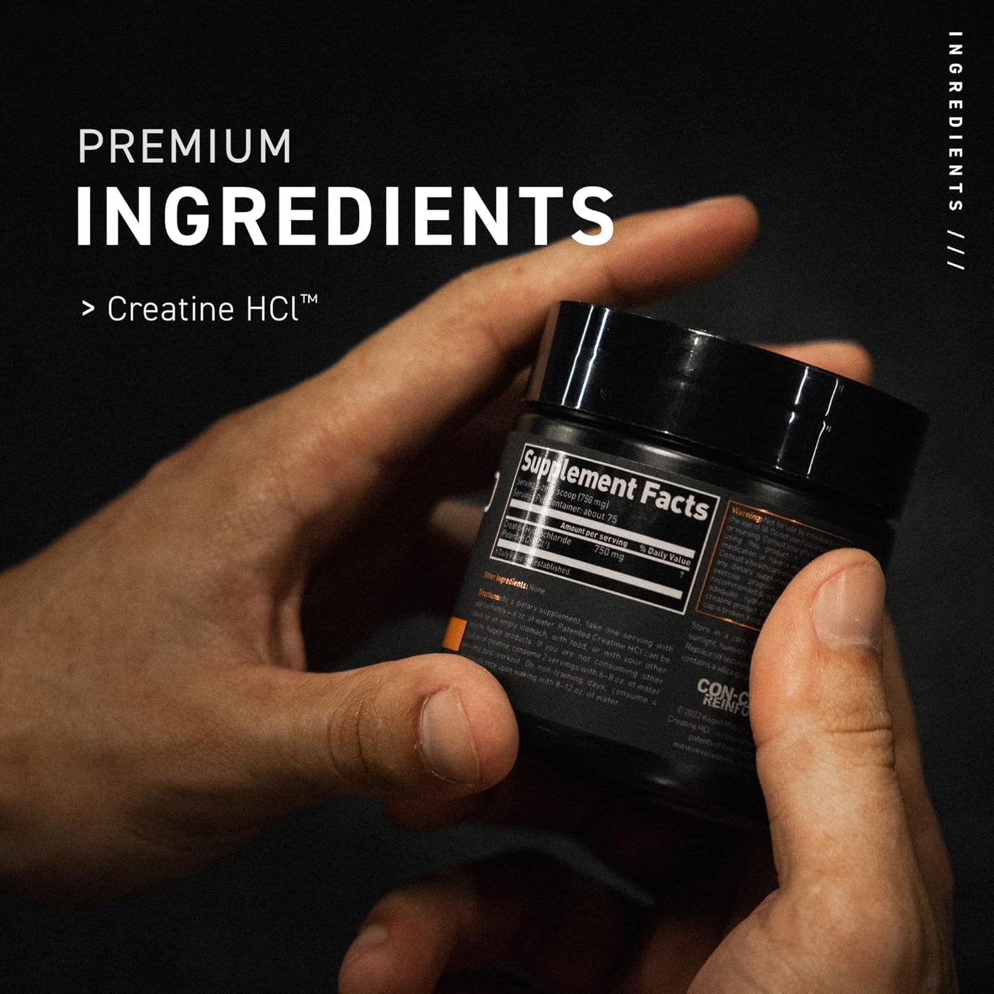 Patented Fruit Punch Creatine HCl Powder for Muscle Growth and Recovery, Easy Digestion, 75 Servings