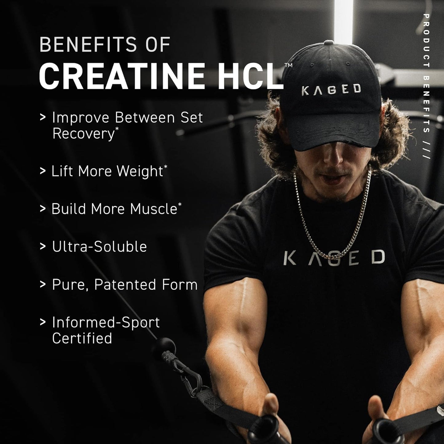 Patented Fruit Punch Creatine HCl Powder for Muscle Growth and Recovery, Easy Digestion, 75 Servings