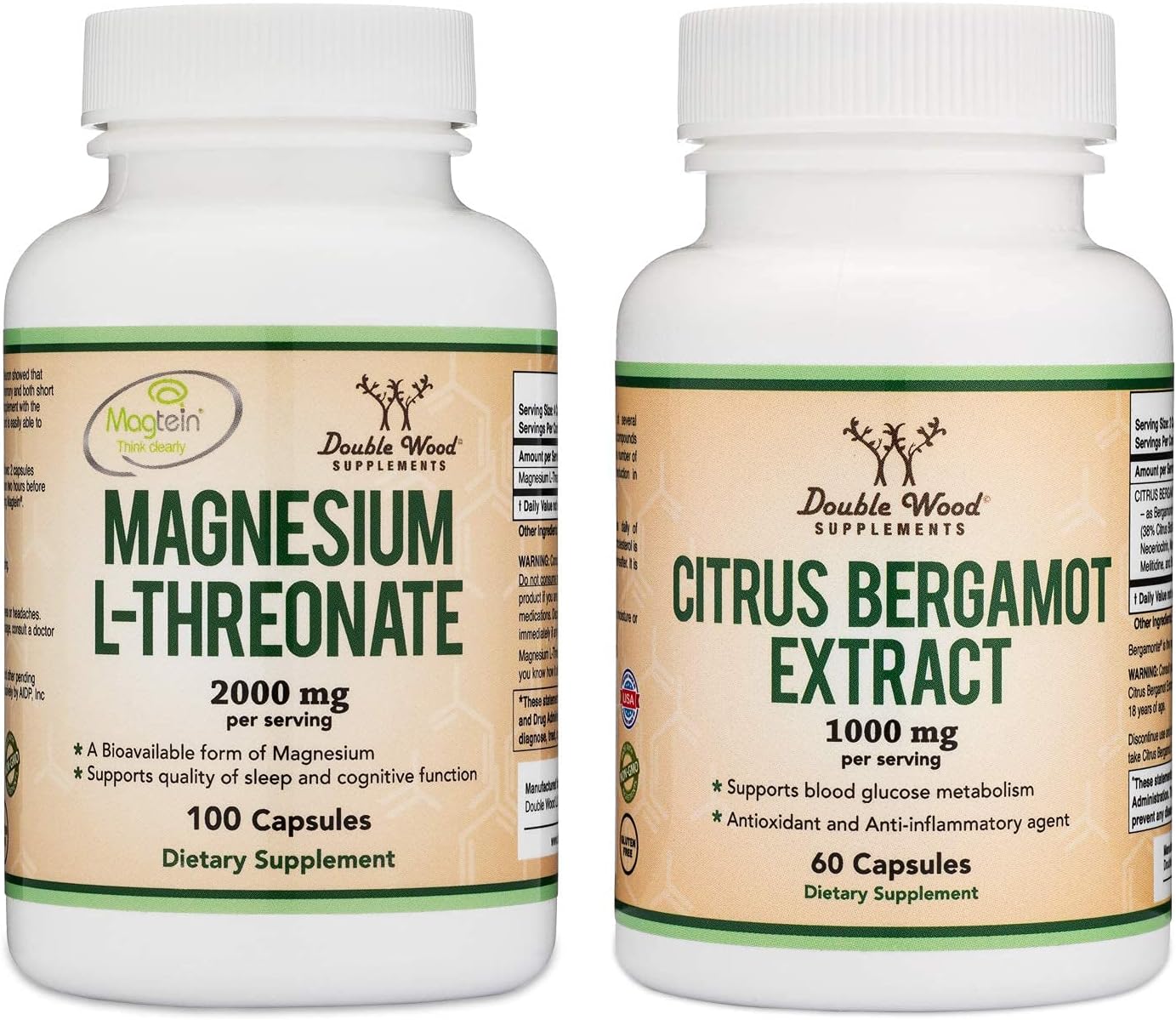Patented Magnesium L-Threonate and Citrus Bergamot Bundle for Cognitive Function and Overall Health