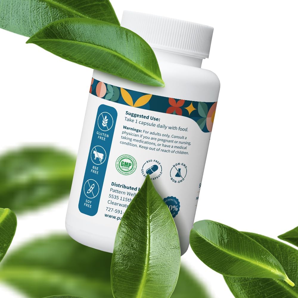 Pattern Wellness Vitamin K2 D3 Calcium Supplement - Synergistic Complex for Whole Body Health - Supports Bone & Cardiovascular Health - 60 Tablets