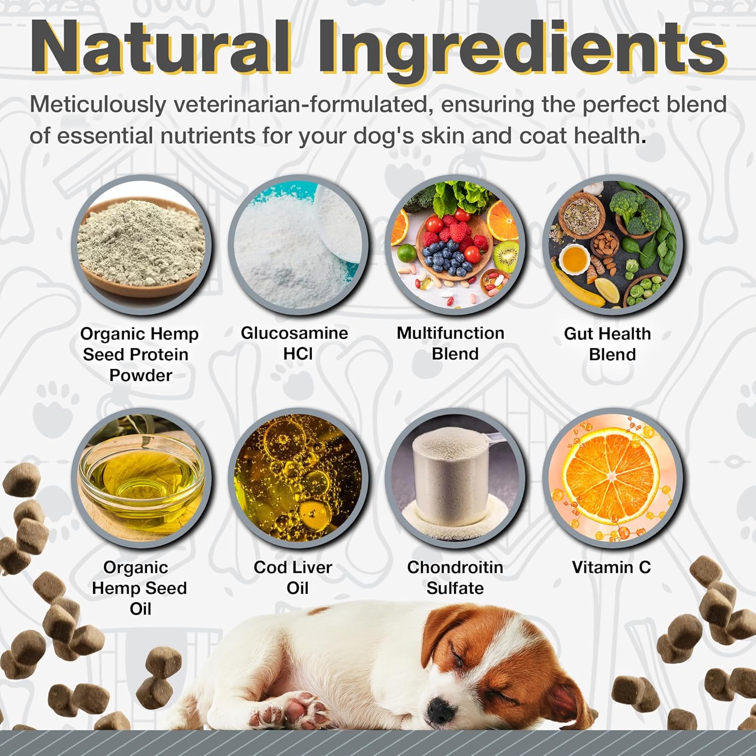 Pawlife All Natural Multivitamin Soft Chews with Glucosamine Chondroitin for Dogs | Probiotics for Gut & Immune Health | Mobility & Wellness Support | 4-Month Supply