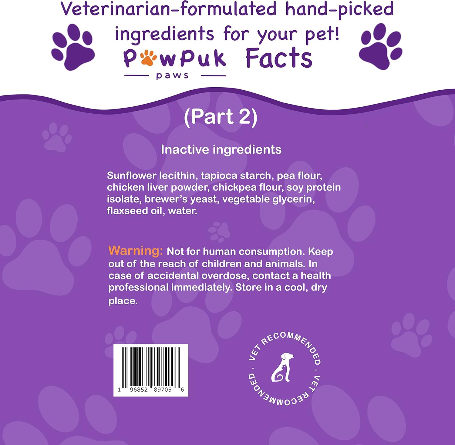 Pawpuk Paws Dog Supplements with Silymarin, Green Lipped Mussel, Glucosamine, MSM, Salmon Oil, Probiotics, Co-Q10, NMN - Immune & Gut Support, UTI Prevention, Radiant Skin & Coat