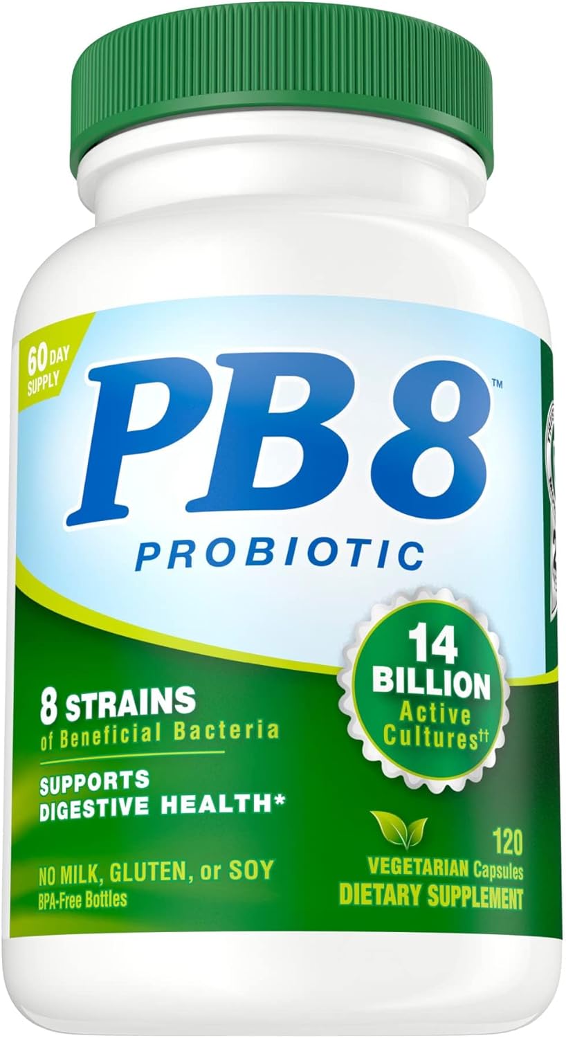 PB 8 Probiotic Acidophilus For Life - Vegetarian Dietary Supplement, 120 Count - Men and Women's Nutrition