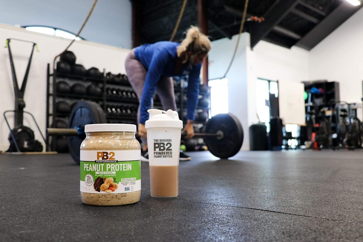 PB2 Performance Peanut Protein Powder with Dutch Cocoa, 20g Vegan Plant Based Protein - Non GMO, Gluten Free, 2 lb Jar