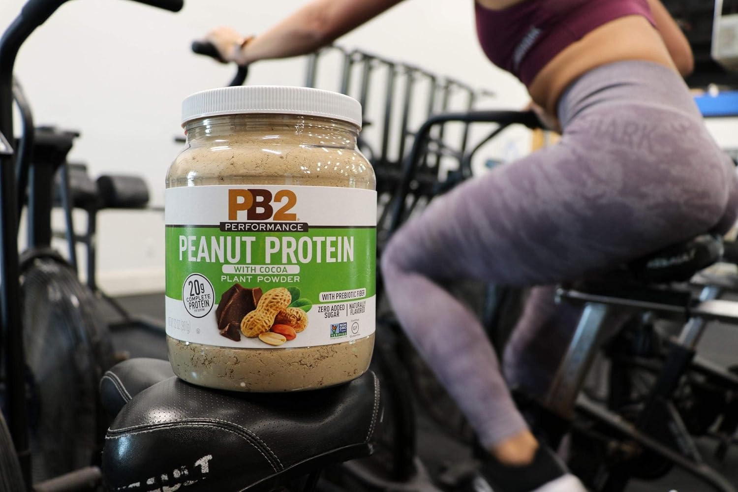 PB2 Performance Peanut Protein Powder with Dutch Cocoa, 20g Vegan Plant Based Protein - Non GMO, Gluten Free, 2 lb Jar