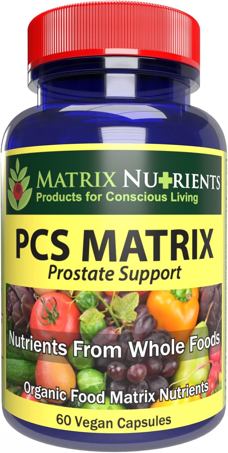 PCS Matrix Nutrients - Natural Prostate Health Supplement with Saw Palmetto, Rabdosia, Scute, and More - Vegan Capsules (60ct)