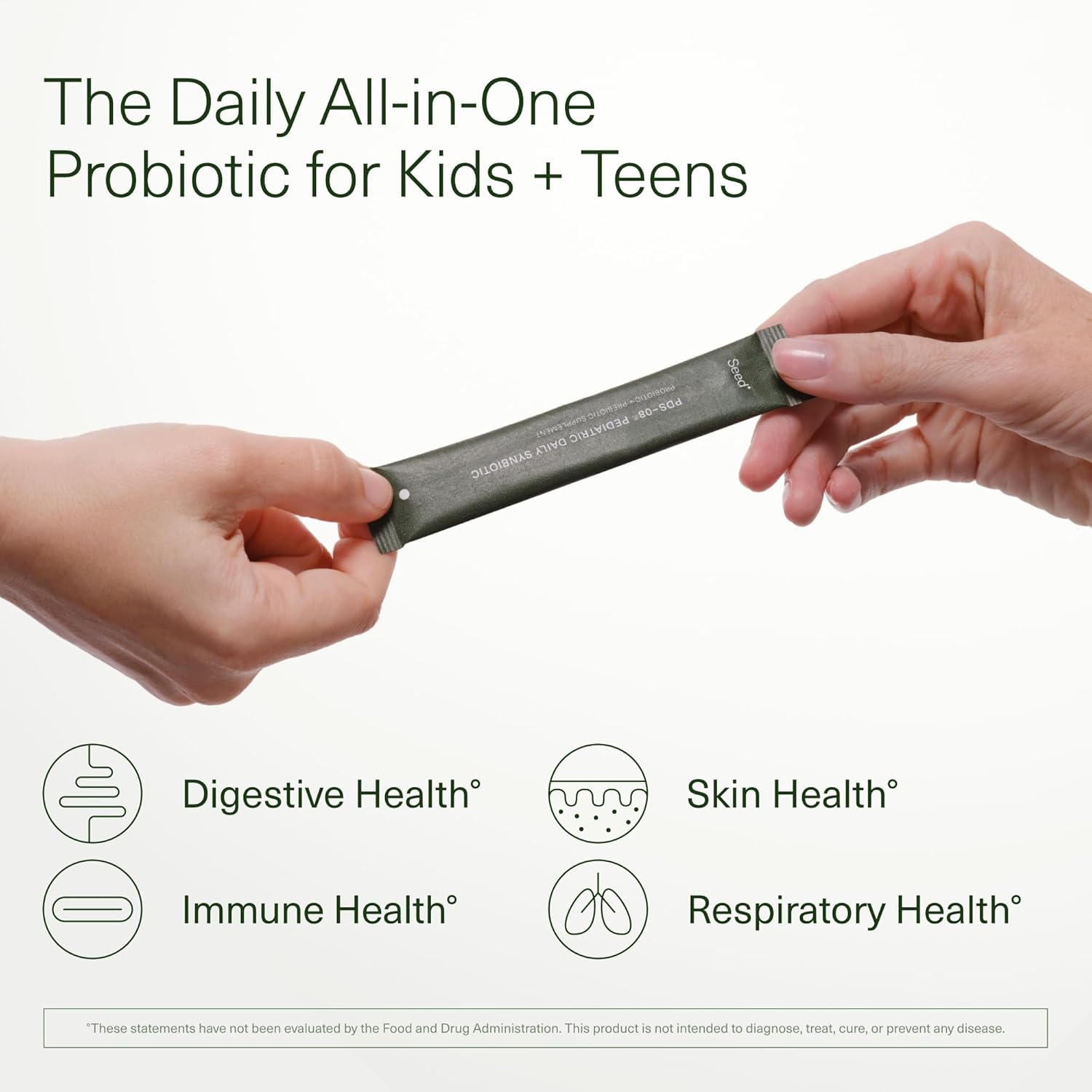 PDS-08 Pediatric Daily Synbiotic - Fiber-Based Prebiotic & Probiotic for Kids - Digestive Health Support - Ages 3-17 - Vegan and Shelf-Stable - 30 Sachets