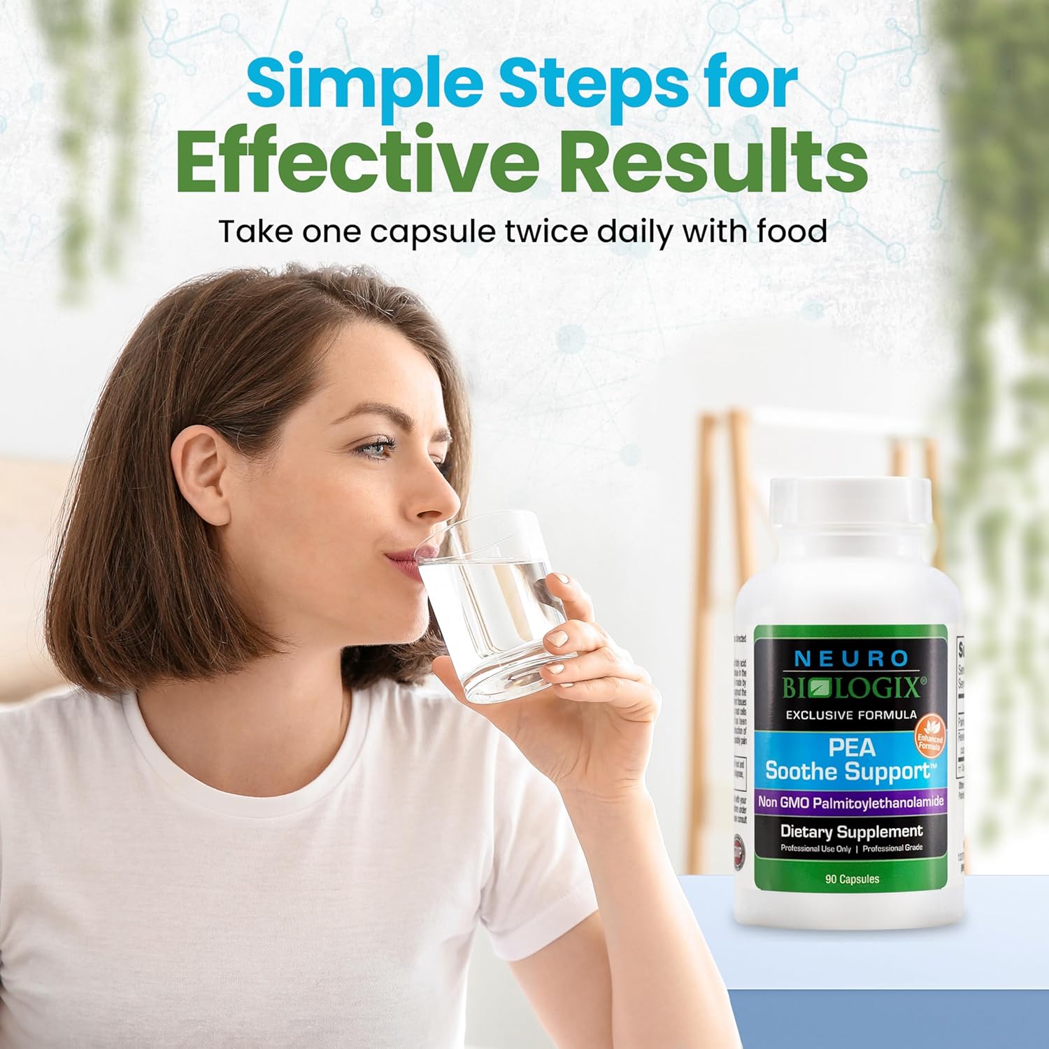 PEA Soothe Support Natural Relief Formula with Resveratrol - Promotes Nerve Function & Energy Balance