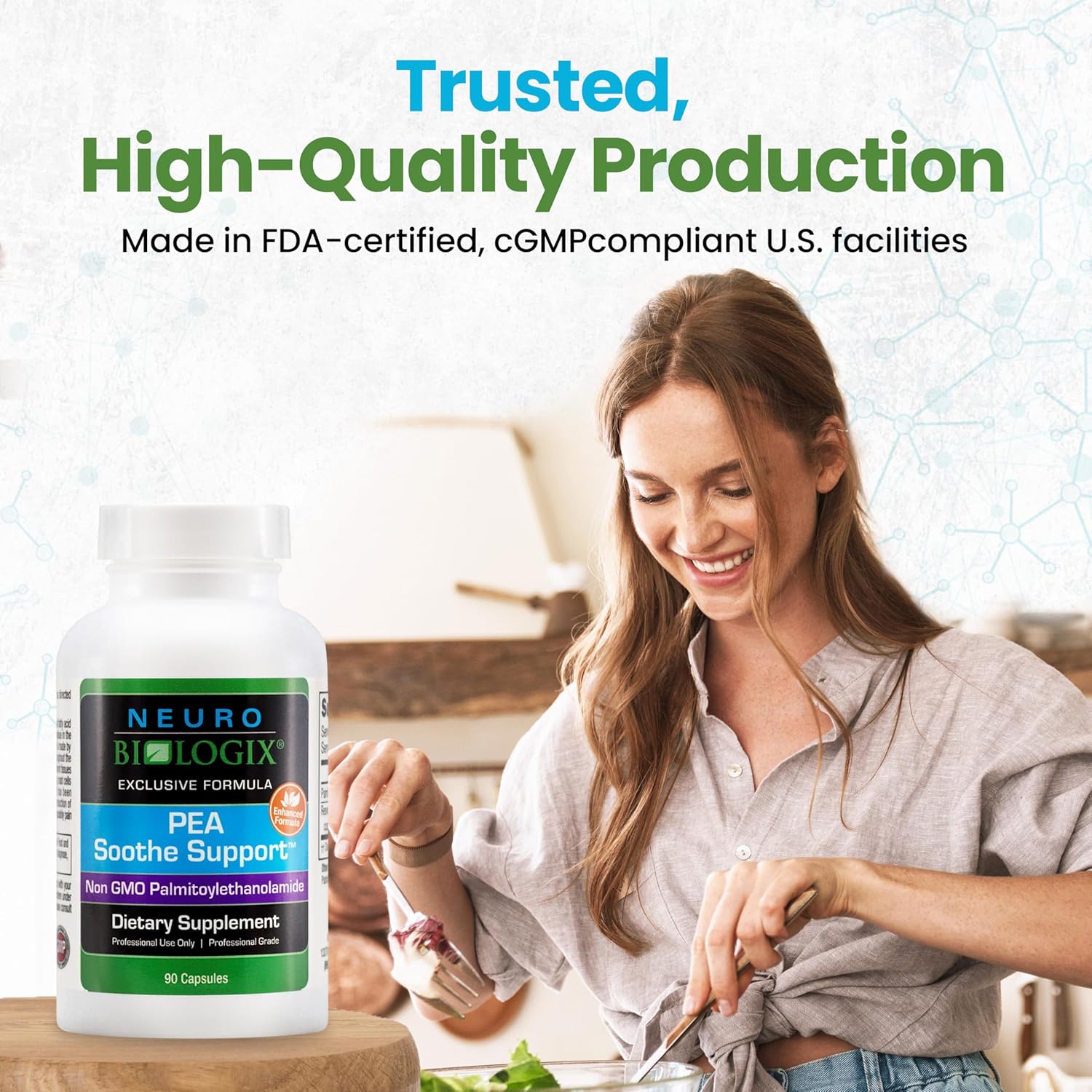 PEA Soothe Support Natural Relief Formula with Resveratrol - Promotes Nerve Function & Energy Balance