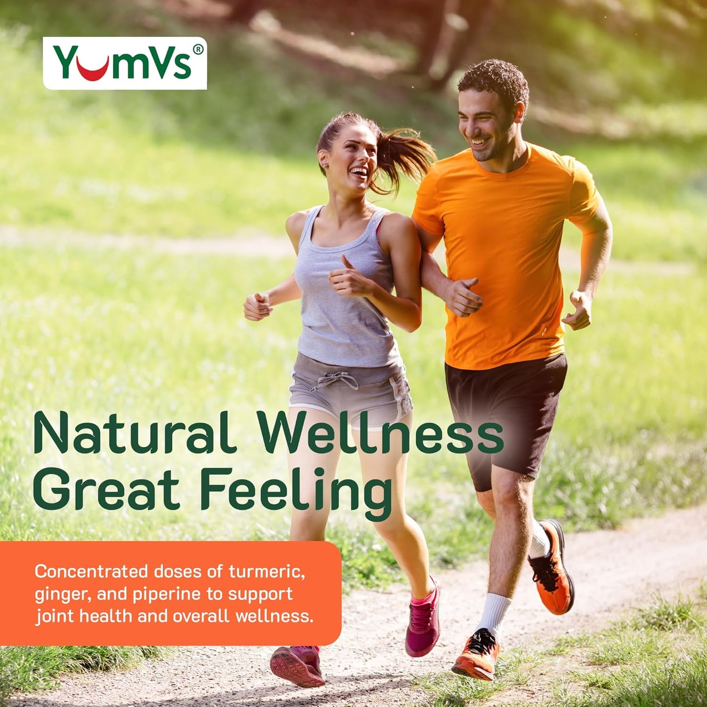 Peach Flavored Turmeric Gummies with Ginger, Piperine, and Black Pepper - Gluten-Free Vegetarian Supplement by Yum-V's